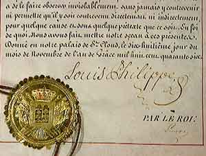 French treaty seal
